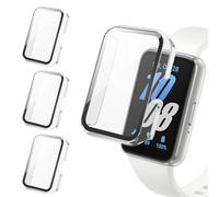 Tuocal 3 Pack PC Case Compatible with Samsung Galaxy Fit 3 Screen Protector, Tempered Glass Thin HD Full Coverage Hard PC Bumper Cases Scratch Resistant Protective Cover for Samsung Galaxy Fit 3