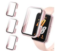 Tuocal 3 Pack PC Case Compatible with Samsung Galaxy Fit 3 Screen Protector, Tempered Glass Thin HD Full Coverage Hard PC Bumper Cases Scratch Resistant Protective Cover for Samsung Galaxy Fit 3