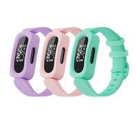 Tuocal 3 Pack Silicone Straps Compatible with Fitbit Ace 3 Strap/Fitbit Inspire 2 Strap for Kids, Cute Pattern Colorful Silicone Sport Adjustable Waterproof Replacement Wristband for Boys Girls