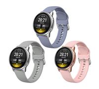 Tuocal 3 Packs 20mm Silicone Strap Compatible with Samsung Galaxy Watch 7/FE/6/5/4 40mm 44mm/Watch 5 Pro 45mm/Galaxy Watch 4 Classic 42mm 46mm for Men and Women, Soft Silicone Sport Straps