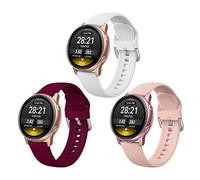 Tuocal 3 Packs 20mm Silicone Strap Compatible with Samsung Galaxy Watch 7/FE/6/5/4 40mm 44mm/Watch 5 Pro 45mm/Galaxy Watch 4 Classic 42mm 46mm for Men and Women, Soft Silicone Sport Straps