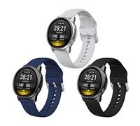 Tuocal 3 Packs 20mm Silicone Strap Compatible with Samsung Galaxy Watch 7/FE/6/5/4 40mm 44mm/Watch 5 Pro 45mm/Galaxy Watch 4 Classic 42mm 46mm for Men and Women, Soft Silicone Sport Straps