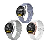 Tuocal 3 Packs 20mm Silicone Strap Compatible with Samsung Galaxy Watch 7/FE/6/5/4 40mm 44mm/Watch 5 Pro 45mm/Galaxy Watch 4 Classic 42mm 46mm for Men and Women, Soft Silicone Sport Straps