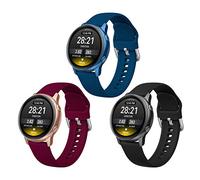 Tuocal 3 Packs Silicone Strap Compatible with Samsung Galaxy Watch 5 40mm 44mm / Galaxy Watch 5 Pro 45mm Women Men, 20mm Replacement Strap for Samsung Galaxy Watch Active/Active 2 40mm / 44mm