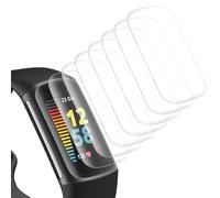 Tuocal 8 Pack Screen Protector Compatible with Fitbit Charge 6 / 5, Soft TPU Full Coverage, Anti Bubble, Fingerprint Sensor Support