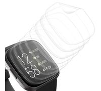 Tuocal 8 Pack Screen Protector Compatible with Fitbit Versa 2 Screen Protector Soft TPU Support Fingerprint Sensor Anti Bubble Scratch Resist Cover for Fitbit Versa 2 Smartwatch