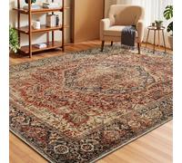 Tuocal Area Rugs for Living Room Bedroom 120 x 170 cm, Vintage Boho Area Rugs, Non-Slip Carpet, Low Pile, Non-Shedding Machine Washable Rug Short Low Pile Rug for Kitchen Dining, Hallway, Office