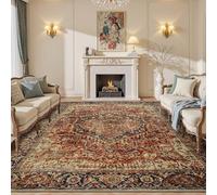 Tuocal Area Rugs for Living Room Bedroom 200 x 300 cm, Vintage Boho Area Rugs, Non-Slip Carpet, Low Pile, Non-Shedding Machine Washable Rug Short Low Pile Rug for Kitchen Dining, Hallway, Office