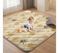 Tuocal Baby Play Mat, 127x127cm Baby Mats for Floor Play Portable Foldable Playpen Thicken Soft Padding Mat Non Slip Baby Crawling Mats Machine Washable Crawling Mat for Babies and Toddlers Infants