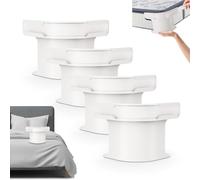 Tuocal Bed Sheet Holder With Lock Strips, 4pcs Non-Slip Bed Sheet Clips Heavy Duty Fasteners Bed Sheet Holders Removable Fitted Sheet Corner Holders Mattress Protectors Bedding Blankets