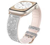 Tuocal Bling Straps Compatible with Apple Watch Strap 38mm 40mm 41mm 42mm(Series 10), Soft Glitter Silicone Sport Replacement Strap Women Men Bracelet for iWatch Series 10 9 8 7 6 5 4 3 2 1 SE