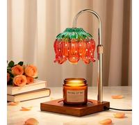 Tuocal Candle Warmer Lamp with Timer, Electric Candles Melting Light 2 Bulbs Adjustable Height and Brightness Jar Candles Flameless Burner for Women's Birthday Various