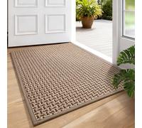 Tuocal Door Mat 45 x 75 cm, Dirt Trapper Door Matts Indoor Non Slip Low Profile Door Mats Outdoor Washable Entrance Rug Easy To Clean Floor Mat for Entryway Patio Pets Muddy Shoes & Paws