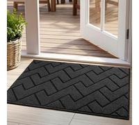 Tuocal Door Mats Indoor, 45 x 75 cm Dirt Trapping Door Mat Non-Slip Low Profile Doormats Machine Washable Super Absorbent Entry Rug for Entryway Front Door, Back Door, Muddy Shoes and Paws