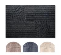 Tuocal Door Mats Indoor & Outdoor, 60 x 90 cm Dirt Trapper Door Matts Indoor Low Profile Machine Washable Absorbent Non-Slip Shoes Scraper Doormat for Entrance, Inside, Kitchen, Muddy Shoes