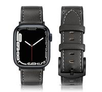 Tuocal Genuine Leather Strap Compatible with Apple Watch 42mm (Series 3/2/1) 44mm 45mm 46mm for Men Women, Vintage Leather Straps Compatible with Apple Watch Series 10 9 8 7 6 5 4 3 2 8 SE