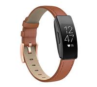 Tuocal Genuine Leather Strap Compatible with Fitbit Inspire, HR, 2 - Women & Men Sport Wristband