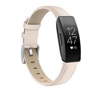 Tuocal Genuine Leather Strap Compatible with Fitbit Inspire Strap/Fitbit Inspire HR Strap/Fitbit Inspire 2 Strap Women Men, Leather Replacement Sport Wristband Compatible with Fitbit Inspire