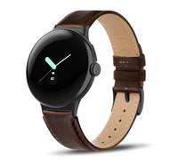 Tuocal Genuine Leather Strap Compatible with Google Pixel Watch 2, Smartwatch Band for Women & Men, Soft Breathable, Adjustable Replacement Wristband