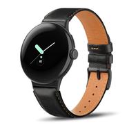 Tuocal Genuine Leather Strap Compatible with Google Pixel Watch 2, Soft Breathable Adjusted Replacement Wristband for Women & Men