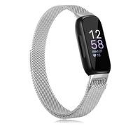 Tuocal Metal Strap compatible with Fitbit Inspire 3 Straps for Women Men, Magnet Stainless Steel Sport Mesh Loop Adjustable Wristband Replacement Strap for Inspire 3