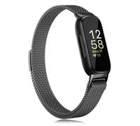 Tuocal Metal Strap compatible with Fitbit Inspire 3 Straps for Women Men, Magnet Stainless Steel Sport Mesh Loop Adjustable Wristband Replacement Strap for Inspire 3