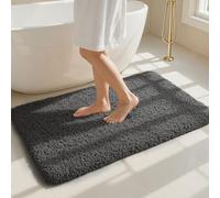 Tuocal Microfiber Thickened Bath Mat, Non Slip Super Absorbent Ultra Soft Bathroom Mat, Machine Washable Quick Dry Bath Rug Foot Mat For Bathroom, 50 x 80 cm