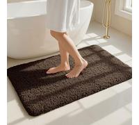 Tuocal Microfiber Thickened Bath Mat, Non Slip Super Absorbent Ultra Soft Bathroom Mat, Machine Washable Quick Dry Bath Rug Foot Mat For Bathroom, 50 x 80 cm