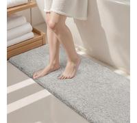Tuocal Microfiber Thickened Bath Mat, Non Slip Super Absorbent Ultra Soft Bathroom Mat, Machine Washable Quick Dry Bath Rug Foot Mat For Bathroom, 50 x 120 cm