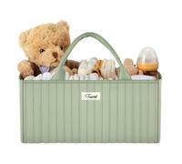 Tuocal Nappy Caddy Organiser, Baby Essentials for Newborn Diaper Caddy, Changing Basket Organiser for Mum Sturdy Portable Washable with Detachable Compartments Baby Basket for Indoor Outdoor