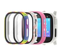 Tuocal Pack of 3 Hard PC Case Compatible with Xplora X6 Play, Protective Case, Ultra Thin HD Tempered Glass, Scratch-Resistant, All-Round Screen Protector