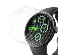 Tuocal Pack of 8 Screen Protectors Compatible with Google Pixel Watch 3 45 mm Scratch-Resistant Bubble-Free Self-Healing TPU Screen Protector Film for Pixel Watch 3 45 mm, HD Clarity Clear