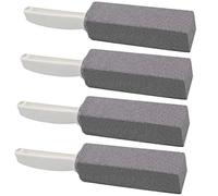 Tuodeal Pumice Cleaning Stone with Handle Toilet Bowl Hard Water Ring Remover for Bath/Pool/Kitchen/Household Cleaning 4 Pack