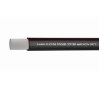 TUOFENG 8.37mm² 8 AWG Silicone Electrical Cable, Black Soft and Flexible Battery Cable with 1650 Strands of Tinned Copper Wire for RC Aircraft Auto Battery Clamp Cable