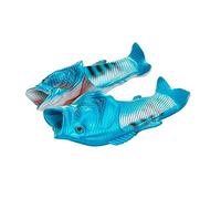 TUOJINRUIDA Fish and Lobster Slippers, Unisex Funny Fish Flip Flops for Men or Women, Funny Slippers for Beach House Shower, Relaxed Hours by the Pool, Outdoor Walks, Fish Blue, 9/9.5 UK