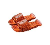 TUOJINRUIDA Men's Slippers, Lobster Red, 9/9.5 UK