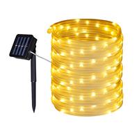 Tuokay Outdoor Rope Lights, 10m 100 LED Solar Fairy Lights (Warm White) | Waterproof, 8 Twinkling Modes, Decorative Lighting String Lights for Home, Gazebo, Patio, Lawn, Wedding Ornament
