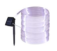Tuokay Outdoor Rope Lights, 32.8ft 10m 100 LED Solar Fairy Lights (White) | Waterproof, 8 Twinkling Modes, Decorative Lighting String Lights for Home, Gazebo, Patio, Lawn, Wedding Ornament