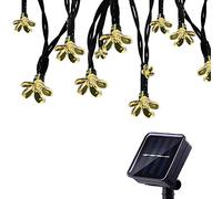 Tuokay Solar Fairy Lights with Flowers, 50 LED String Lights (Warm White) | 7m Length, 8 Twinkling Modes, Waterproof, Outdoor Garden Lights for Home Gazebo Patio Lawn Ornament