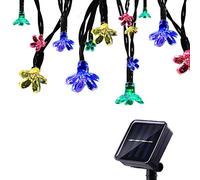 Tuokay Solar Fairy Lights with Flowers, 7m 50 LED String Lights (Colors) | 8 Twinkling Modes, Waterproof, Outdoor Garden Lights for Home Gazebo Patio Lawn Ornament