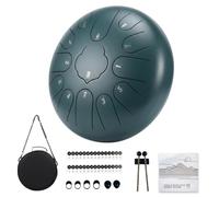 TUOKING Rain Drum for Outside Steel Tongue Drum 12 Inch 13 Notes C Key Handpan Drum for Adults and Beginners Sound Healing Musical Instrument for Meditation, Yoga, Music Lovers(Green)