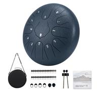 TUOKING Rain Drum for Outside Steel Tongue Drum 12 Inch 13 Notes C Key Handpan Drum for Adults and Beginners Sound Healing Musical Instrument for Meditation, Yoga, Music Lovers(Navy Blue)
