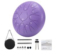 TUOKING Rain Drum for Outside Steel Tongue Drum 12 Inch 13 Notes C Key Handpan Drum for Adults and Beginners Sound Healing Musical Instrument for Meditation, Yoga, Music Lovers(Purple)