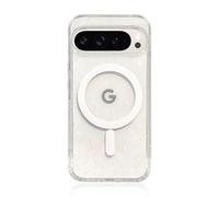 Tuokiou for Google Pixel 10/10 Pro Case Magnetic Translucent Compatible with MagSafe Crystal Glitter Sparkly Protective Phone Case for Women Anti-Yellowing Cover (White, Google Pixel 10 Pro XL)