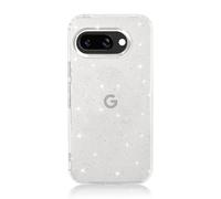 Tuokiou for Google Pixel 9A Case Clear,Luxury Crystal Glitter Bling Sparkly Girly Transparent Protective Phone Case for Women Girls Men Anti-Yellowing Military Grade Shockproof Hard Cover Case(Clear)