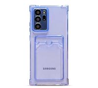 Tuokiou for Samsung Galaxy Note 20 Ultra 5G Case, Slim Fit Card Slot Transparent Wallet Phone Case Protective Soft Shockproof Clear Case with Cute Card Holder for Galaxy Note 20 Ultra 6.9"(Purple)