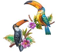 Tuokiuhn Metal Toucan Wall Decor Tropical Bird Outdoor Art