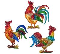Tuokiuhn Rooster Metal Wall Art Decor - 3D Chicken Kitchen Decor - Farmhouse Style - Wall Hanging Decor - Indoor & Outdoor