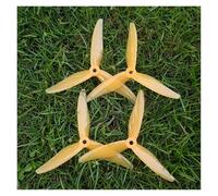 TUOKLNC 2/4Pairs T51366 5x2.8x3 Propellers for RC FPV Drone, 3-Blade 5 Inch Tri-Blade Compatible with 2306 2207 Motors 5mm Mounting Hole Racing Parts(Yellow 2 pairs)