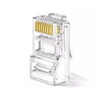 TUOKLNC 20/50/100Pcs RJ45 Pass Through Connector CAT6 CAT5e 8P8C Modular Plug Gold Plated UTP Ethernet Network Crimp End(50pcs)